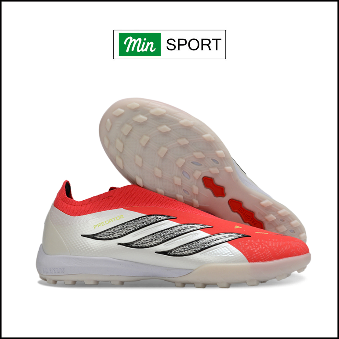 Giày Bóng Đá Adidas Predator 26 Elite Đỏ Trắng Không Dây TF
