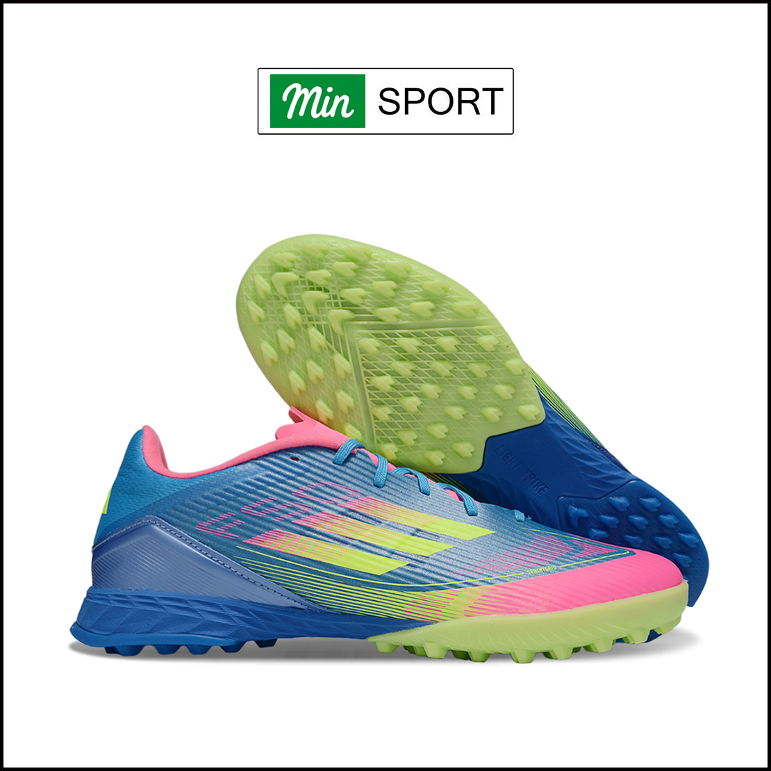 Giày Bóng Đá Adidas F50 League Xanh Biển Vạch Chuối TF