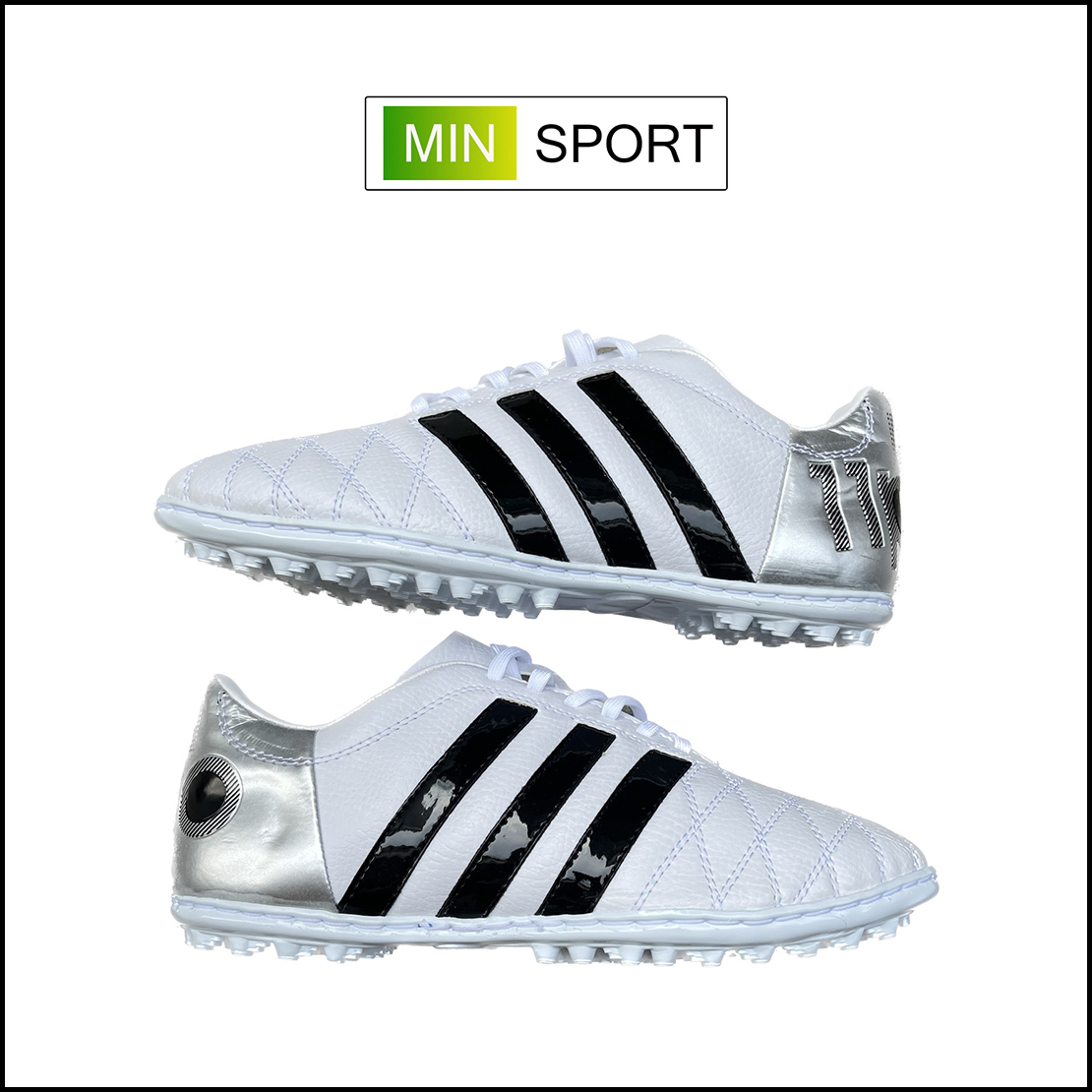 Giày Bóng Đá 11 pro Toni Trắng Gót Bạc TF