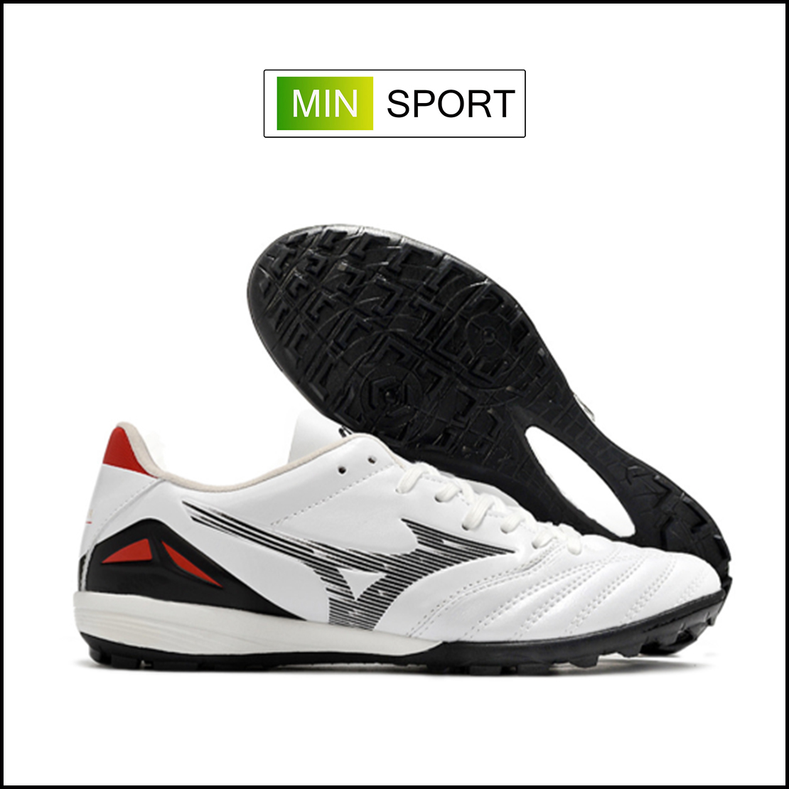 Giày Bóng Đá Mizuno Neo 4 Pro Trắng Vạch Đen TF