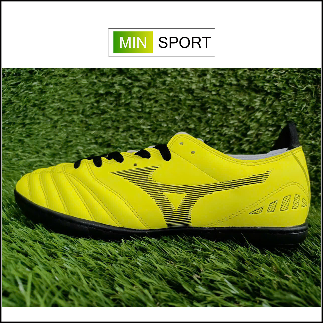 Giày Bóng Đá Mizuno Neo 3 Vàng Đế Đen VN TF