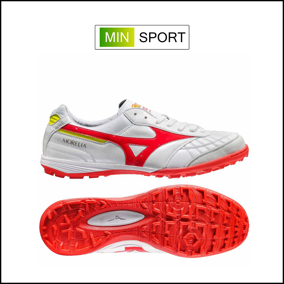 Giày Bóng Đá Mizuno Morelia Sala Japan Trắng Vạch Đỏ TF
