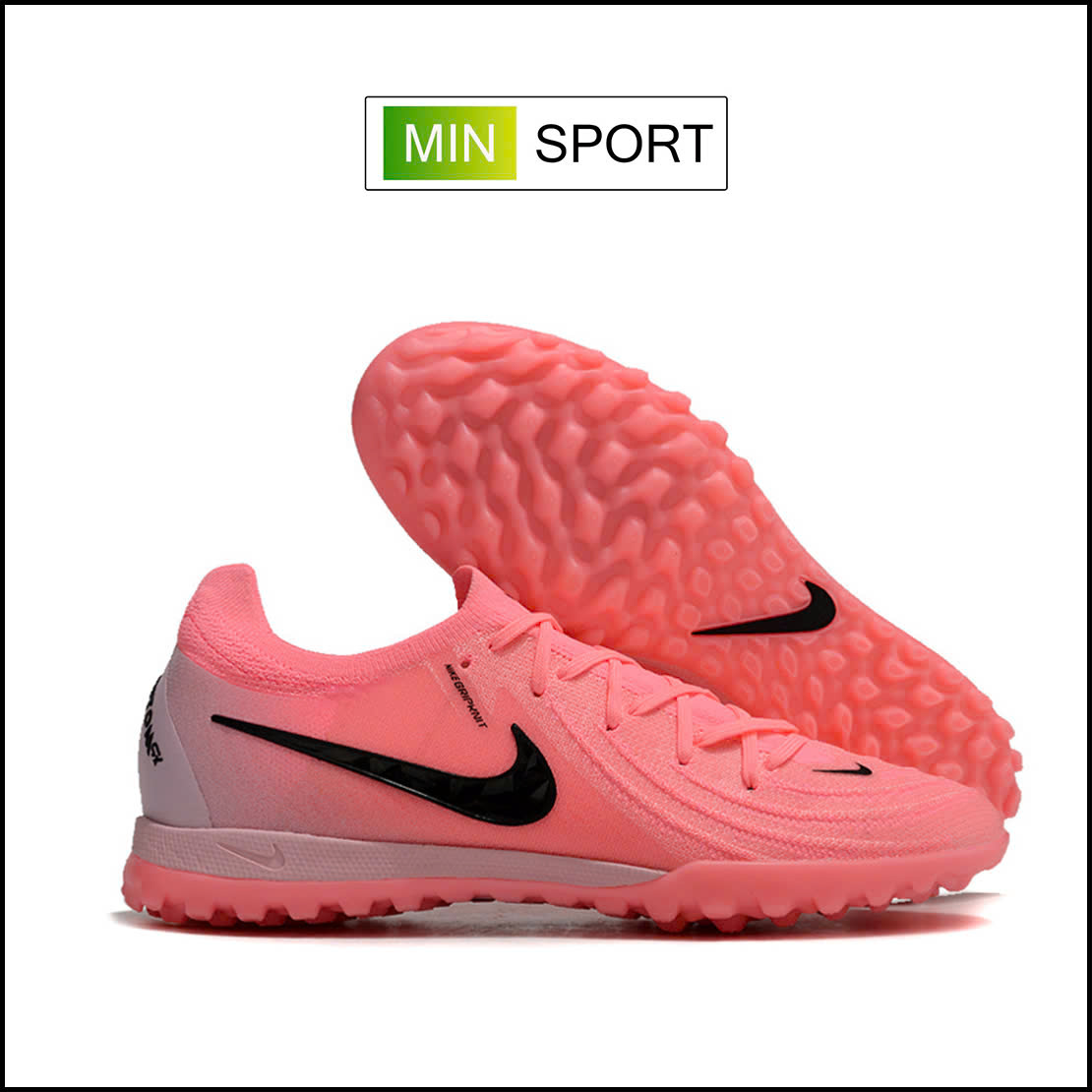 Giày Bóng Đá Nike Phantom GX2 Pro Euro 24 Hồng Vạch Đen HQ TF