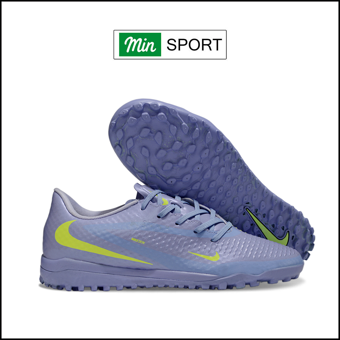 Giày Bóng Đá Nike Phantom 6 Academy Tím Vạch Chuối Đế Đệm HQ TF