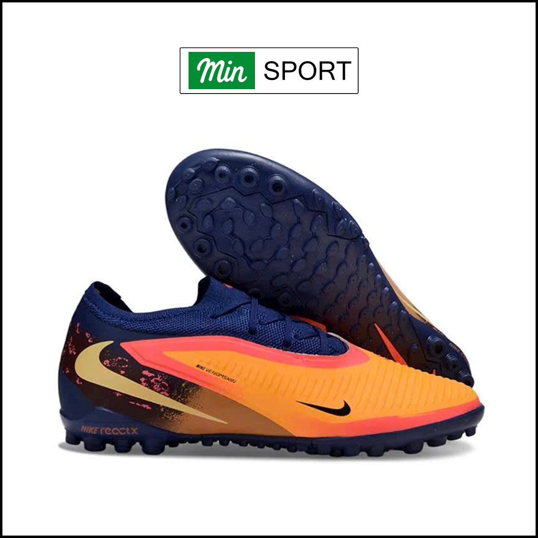 Giày Bóng Đá Trẻ Em Nike Phantom 6 Pro Erling Haaland Cam Vàng Cổ Lửng TF