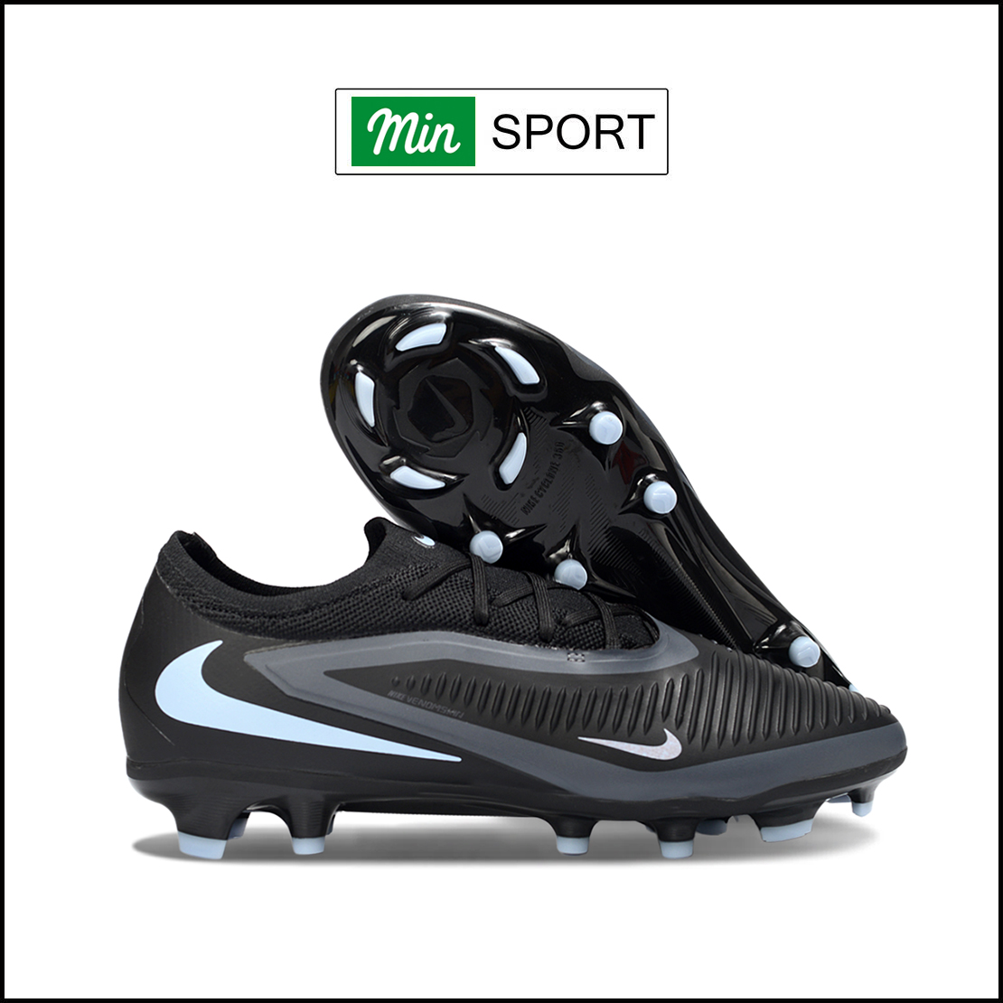 Giày Bóng Đá Nike Phantom 6 Pro Đen Vạch Xanh FG