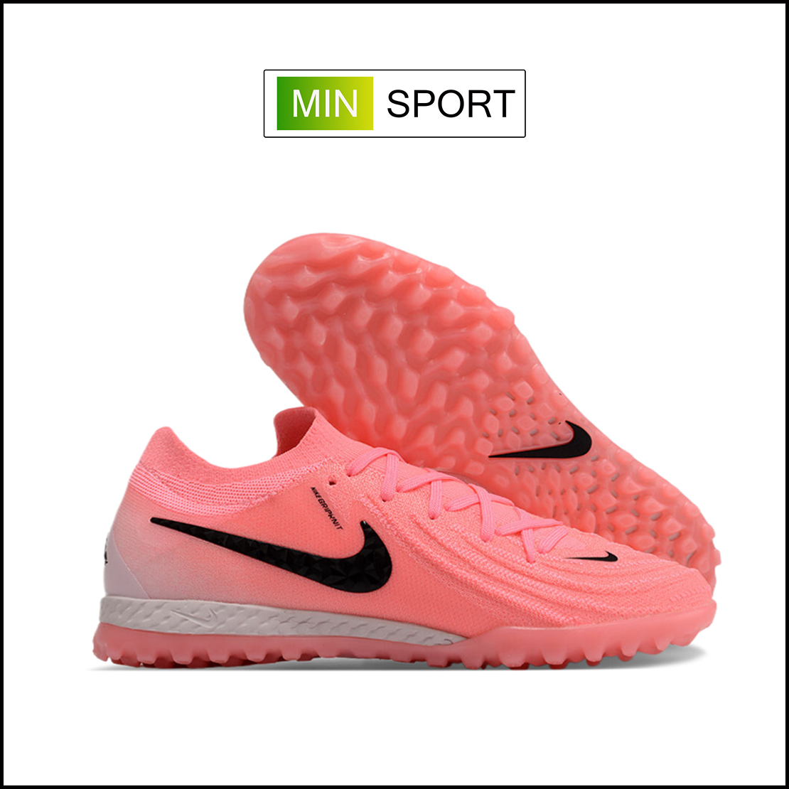 Giày Bóng Đá Nike Phantom GX2 Pro Euro 24 Hồng Vạch Đen TF