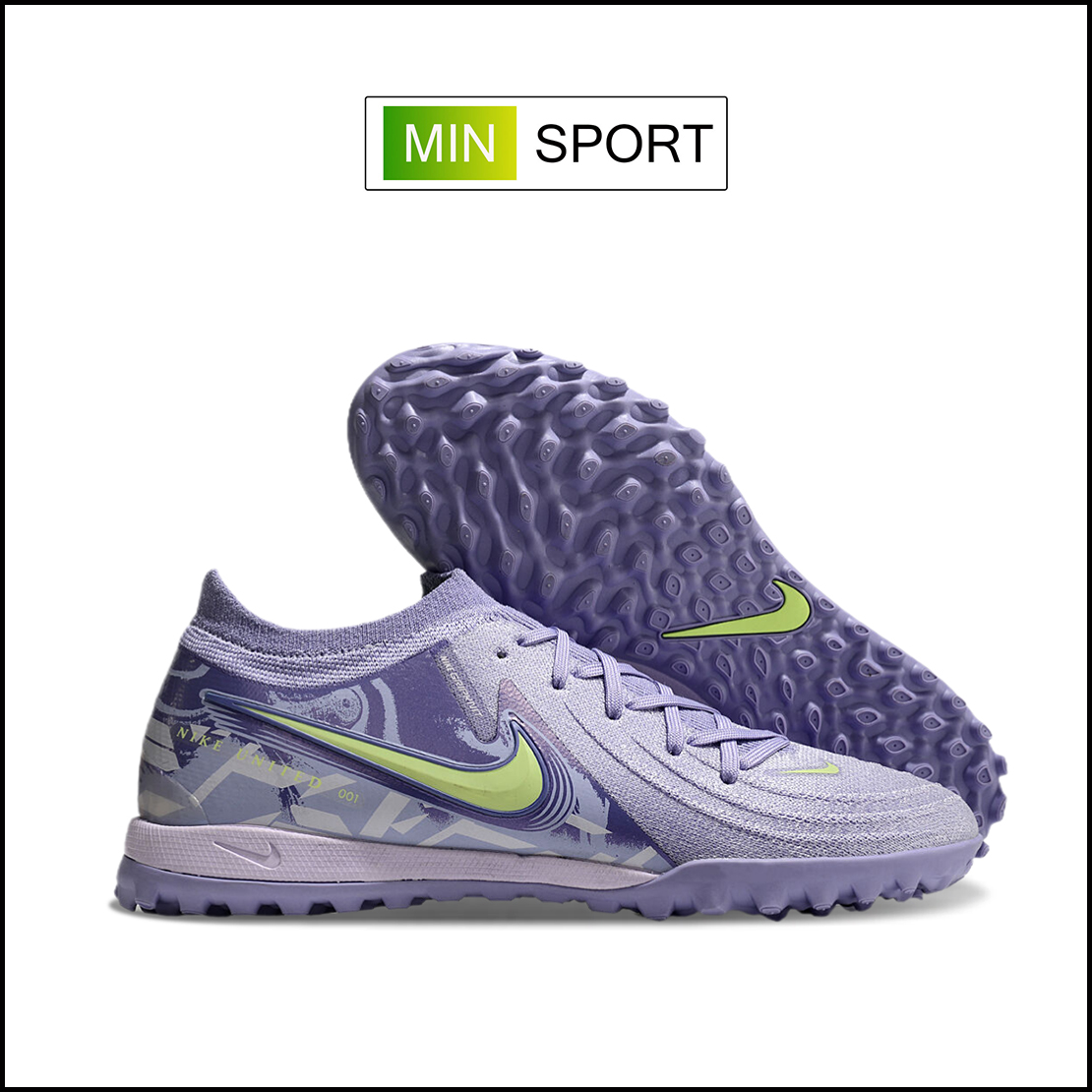 Giày Bóng Đá Nike Phantom GX Pro Tím Vạch Chuối Cổ Lửng TF