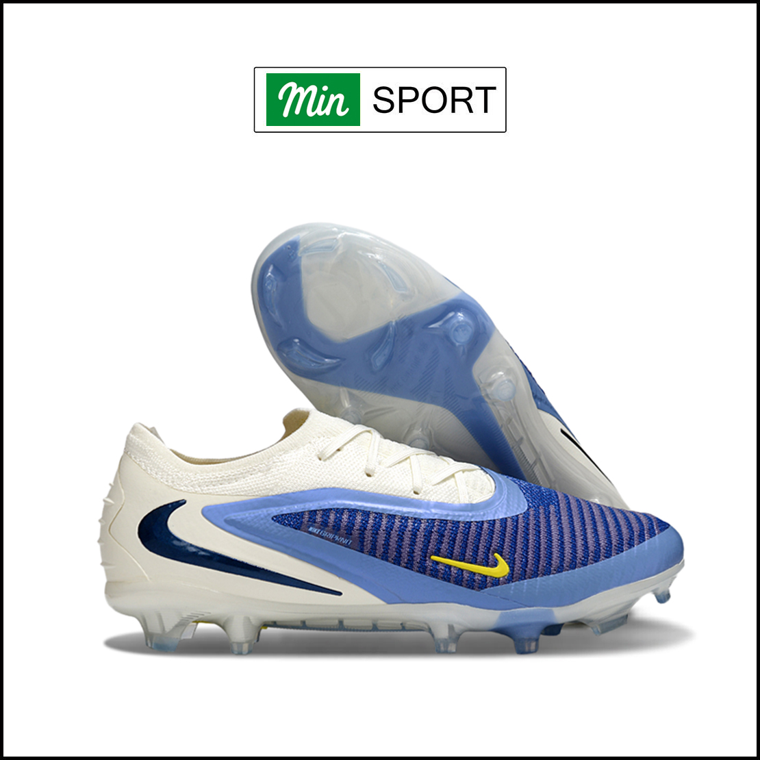 Giày Bóng Đá Nike Phantom 6 Elite Xanh Biển Trắng Cổ Lửng HQ FG
