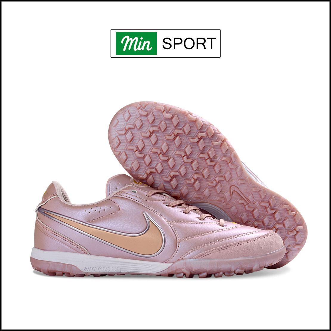 Giày Bóng Đá Nike Tiempo 11 Academy Ligera Nâu Ánh Kim Vạch Vàng HQ TF