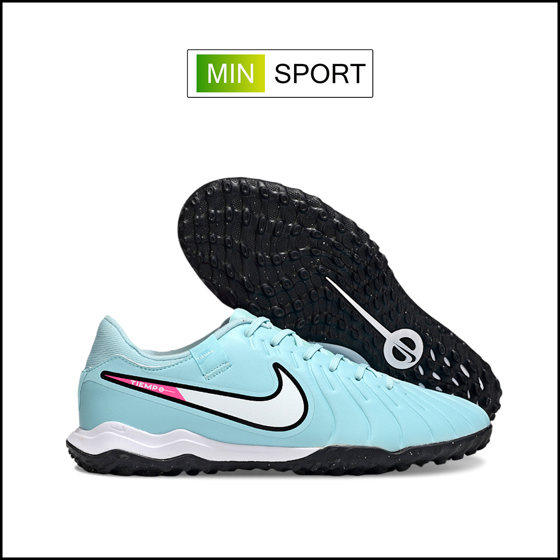 Giày Bóng Đá Nike Tiempo Legend 10 Academy Xanh Ngọc Vạch Trắng TF