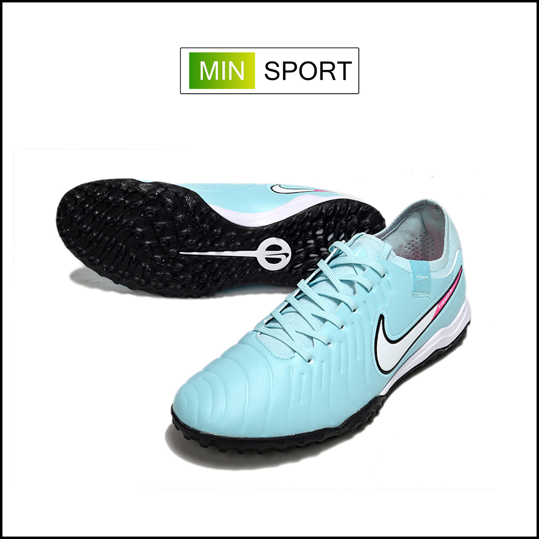 Giày Bóng Đá Nike Tiempo Legend 10 Pro Trắng Vạch Đỏ Lưỡi Gà Liền HQ TF