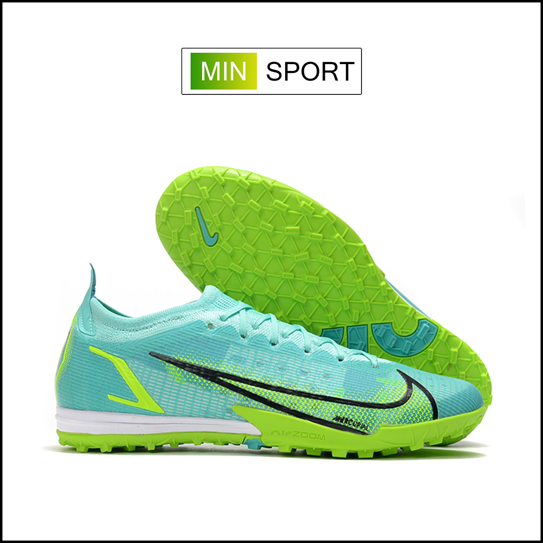 Giày Bóng Đá Nike Mercurial Vapor 14 Elite Xanh Ngọc Cổ Lửng TF
