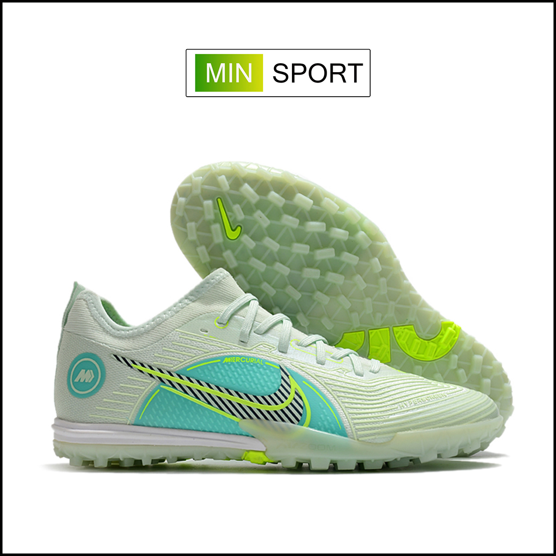 Giày Bóng Đá Nike Mercurial Vapor 14 Pro Xanh Mint Cổ Lửng HQ TF