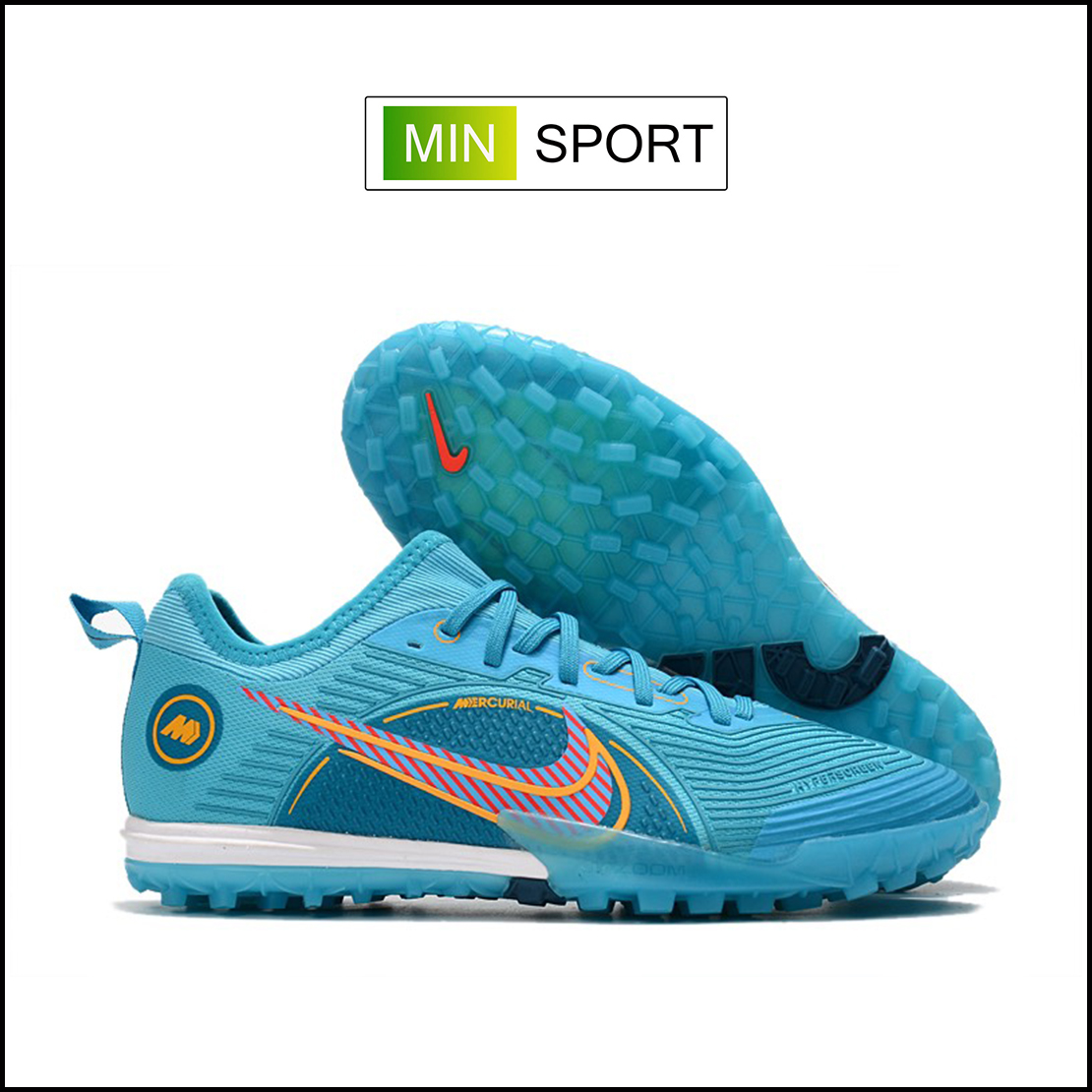 Giày Bóng Đá Nike Mercurial Vapor 14 Pro Blueprint Xanh Biển Cổ Lửng HQ TF