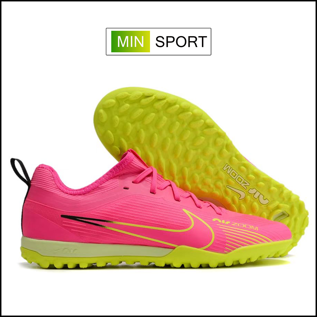 Giày Bóng Đá Nike Mercurial Vapor 15 Pro Hồng Đế Chanh V2 TF