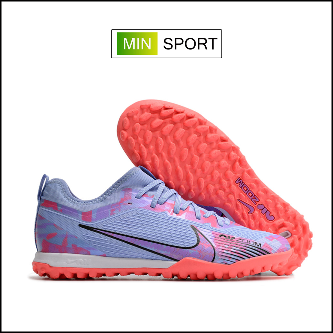 Giày Bóng Đá Nike Mercurial Vapor 15 Pro MDS006 Tím Hồng Cổ Lửng HQ TF