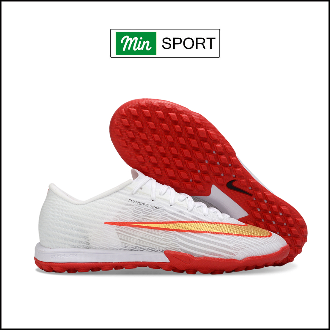 Giày Bóng Đá Nike Mercurial Superfly 11 Elite Trắng Vạch Vàng Cổ Lửng HQ TF