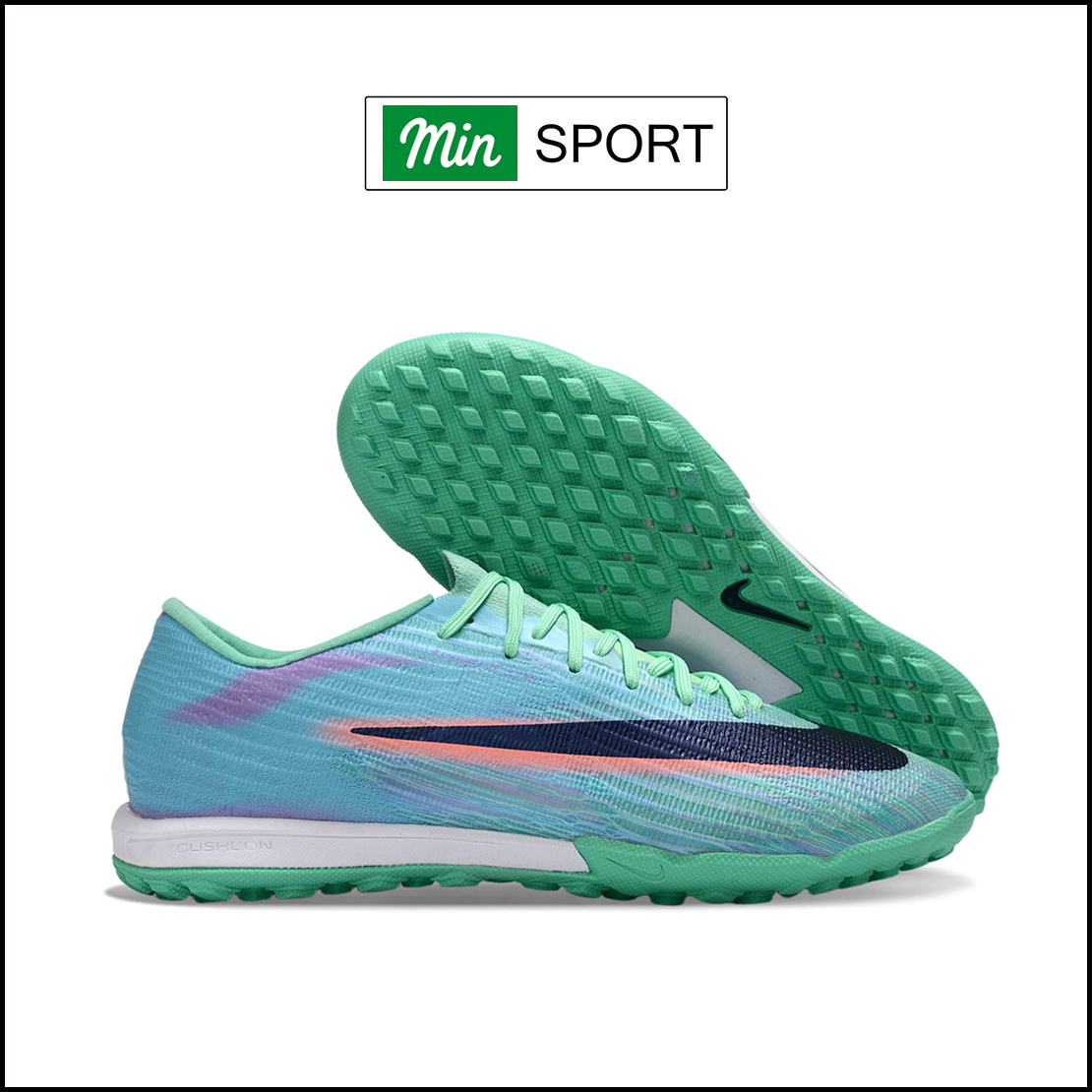 Giày Bóng Đá Nike Mercurial Superfly 11 Elite Xanh Ngọc Vạch Đen Cổ Lửng HQ TF