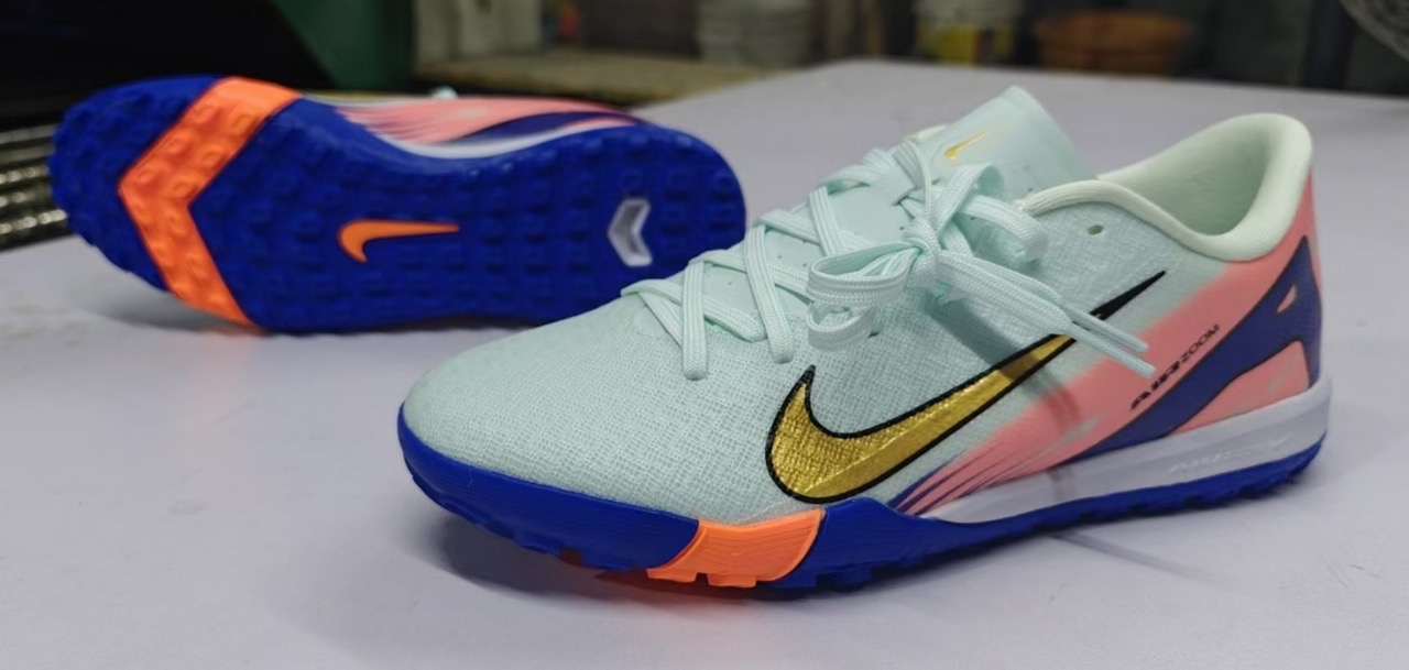 Giày Bóng Đá Nike Mercurial Vapor 16 Academy Xám Xanh Vạch Vàng MDS Đế Đệm TF