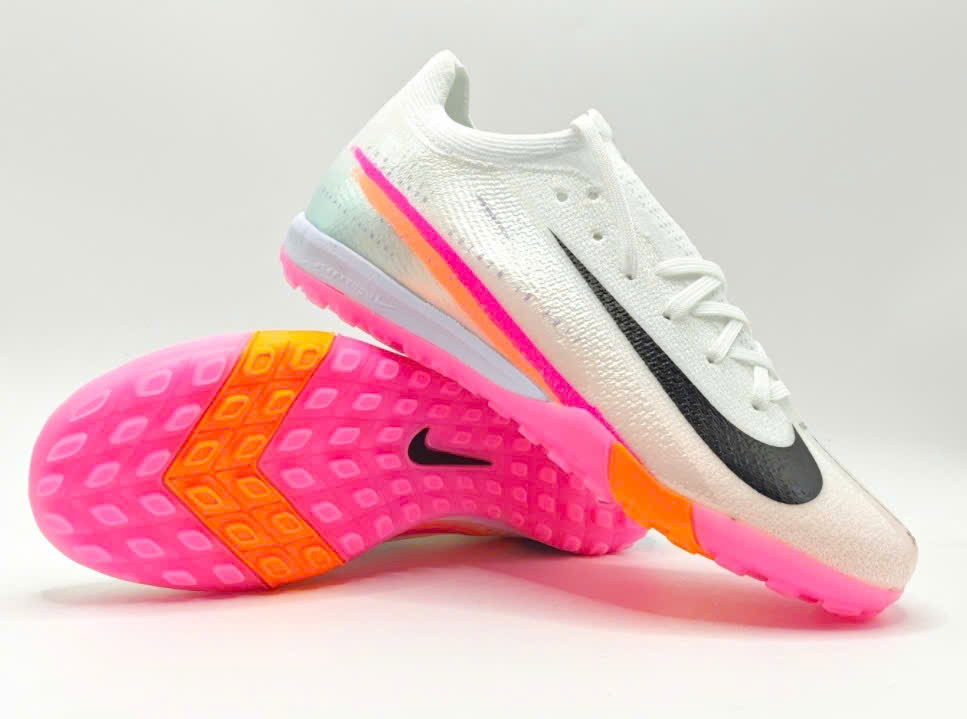 Giày Bóng Đá Nike Mercurial Vapor 16 Elite 2025 Trắng Đế Hồng Cam Cổ Lửng V2 TF