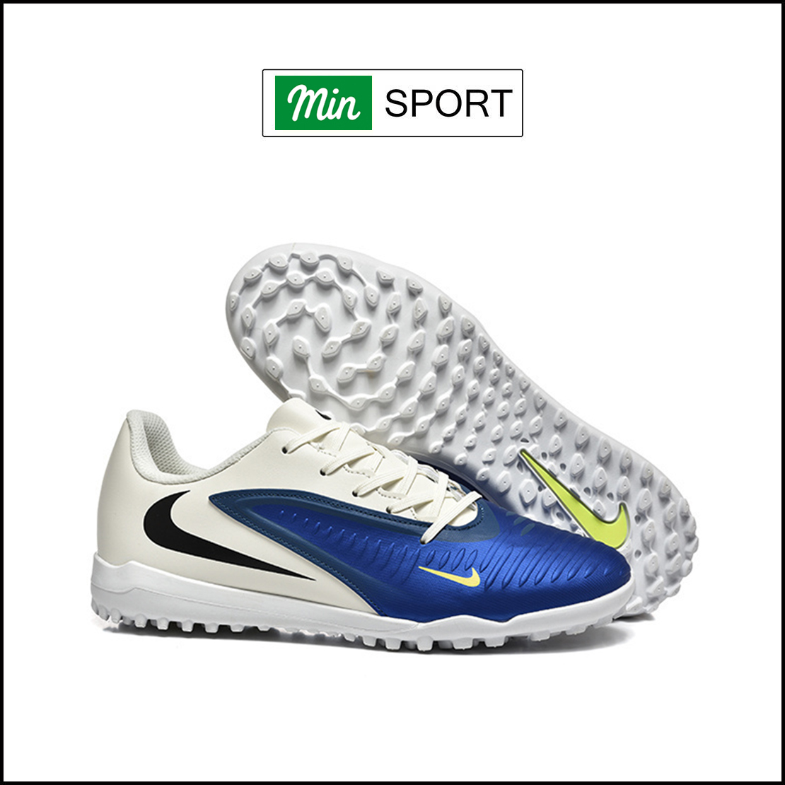 Giày Bóng Đá Nike Phantom 6 Academy Xanh Biển Trắng V2 TF