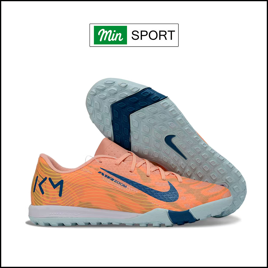 Giày Bóng Đá Nike Mercurial Vapor 16 Academy Đế Đệm Mbappe Cam Xanh Biển TF