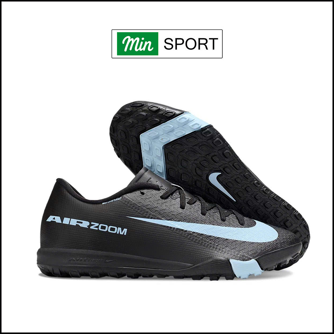 Giày Bóng Đá Nike Mercurial Vapor 16 Academy Đen Vạch Xanh Dương TF