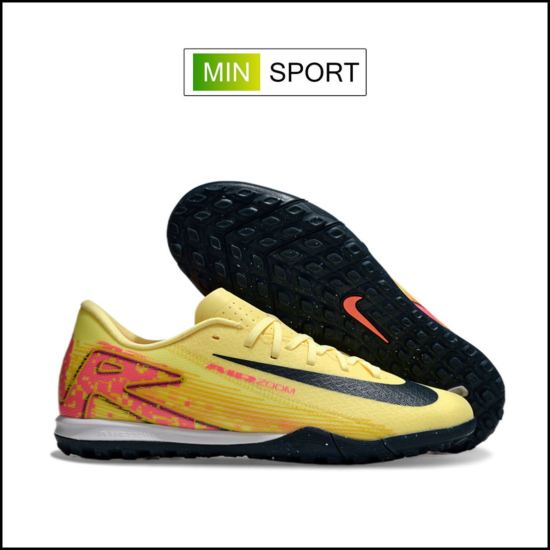 Giày Bóng Đá Nike Mercurial Vapor 16 Academy Vàng Vạch Đen HQ TF