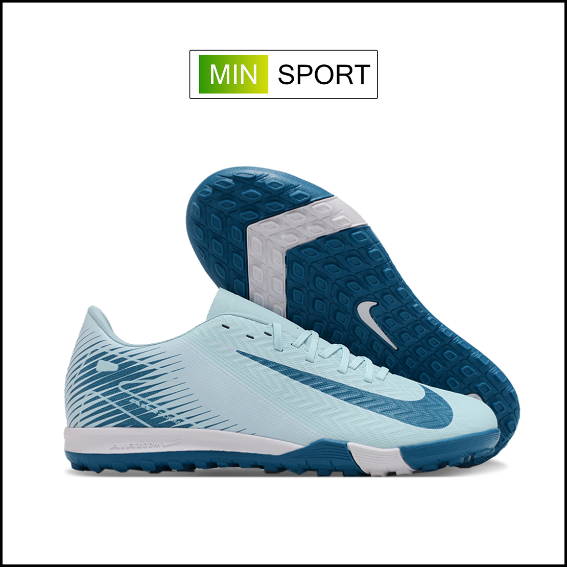 Giày Bóng Đá Nike Mercurial Vapor 16 Academy Xanh Biển Gót Da TF