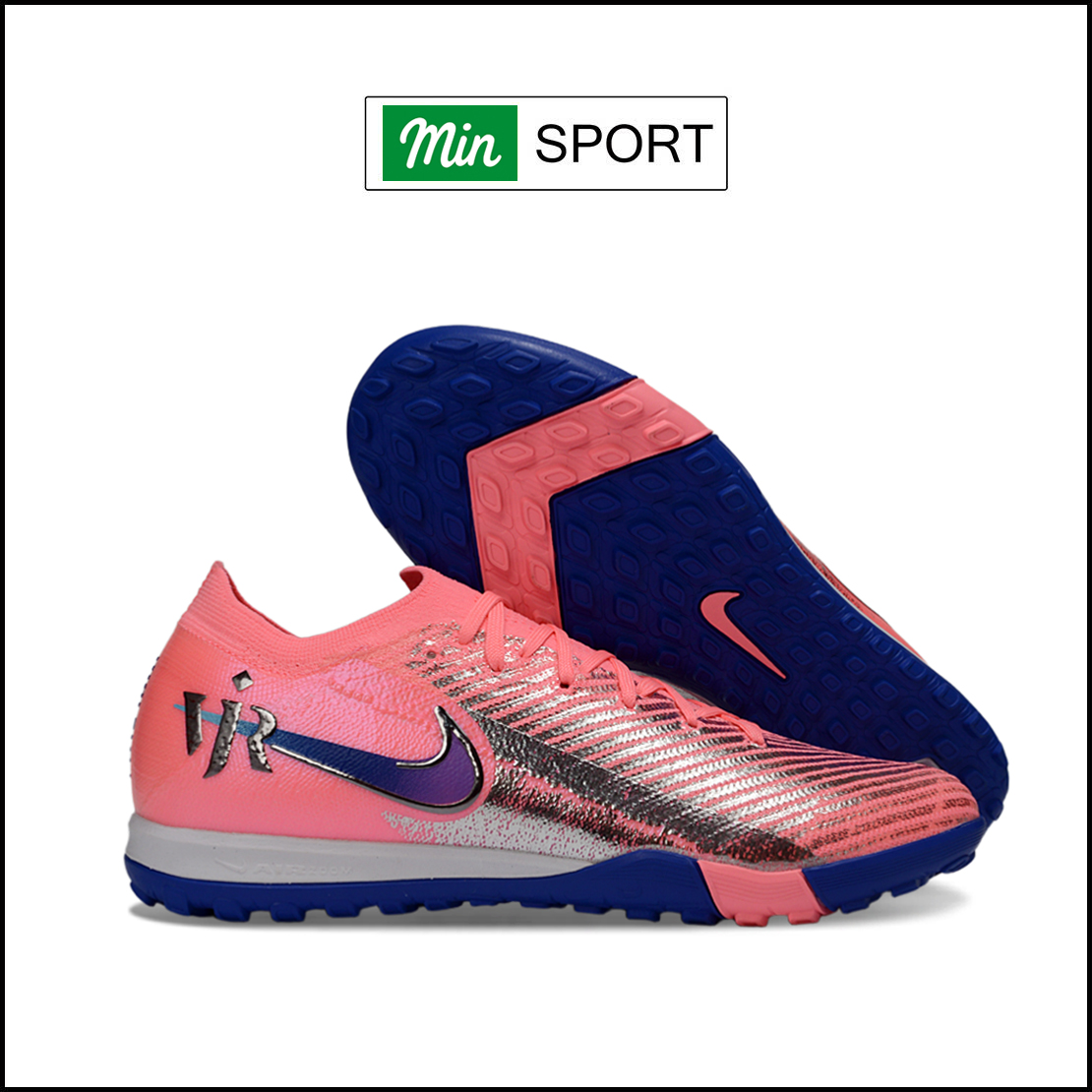 Giày Bóng Đá Nike Mercurial Vapor 16 Elite Vini JR Hồng Xám Cổ Lửng TF