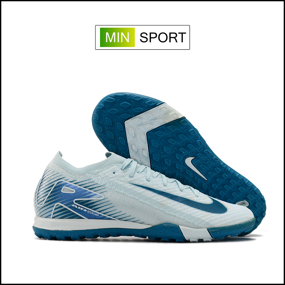 Giày Bóng Đá Trẻ Em Nike Mercurial Vapor 16 Elite Xanh Biển Cổ Lửng HQ TF