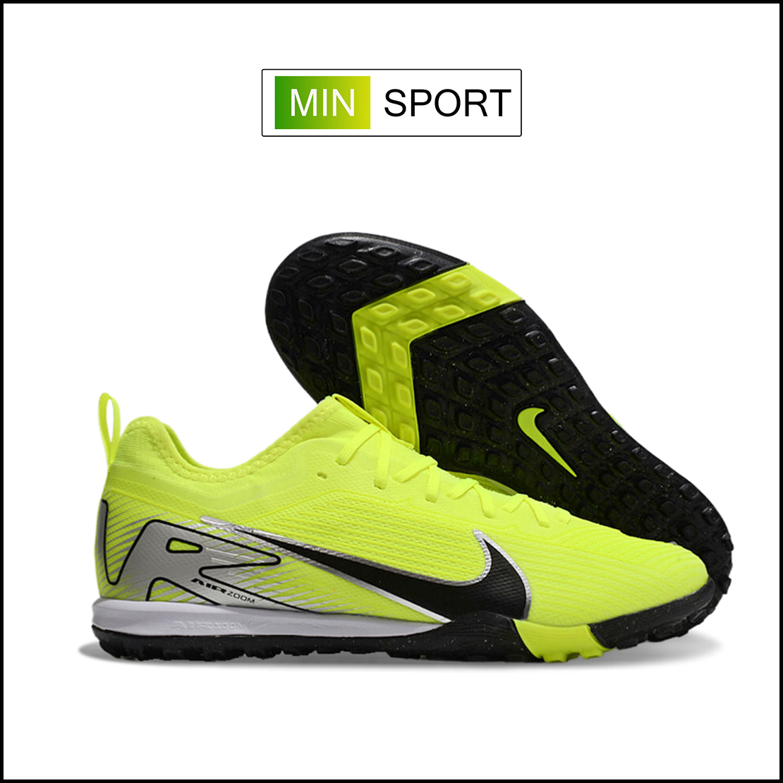 Giày Bóng Đá Nike Mercurial Vapor 16 Pro Chuối Vạch Đen Cổ Lửng Cao Cấp TF