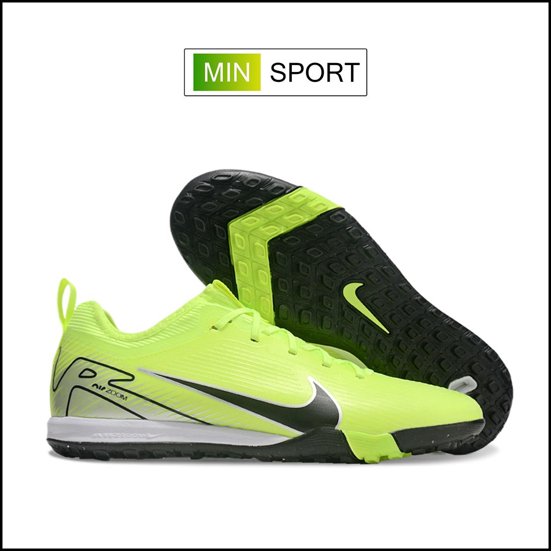 Giày Bóng Đá Trẻ Em Nike Mercurial Vapor 16 Pro Chuối Vạch Đen Cổ Lửng V2 TF