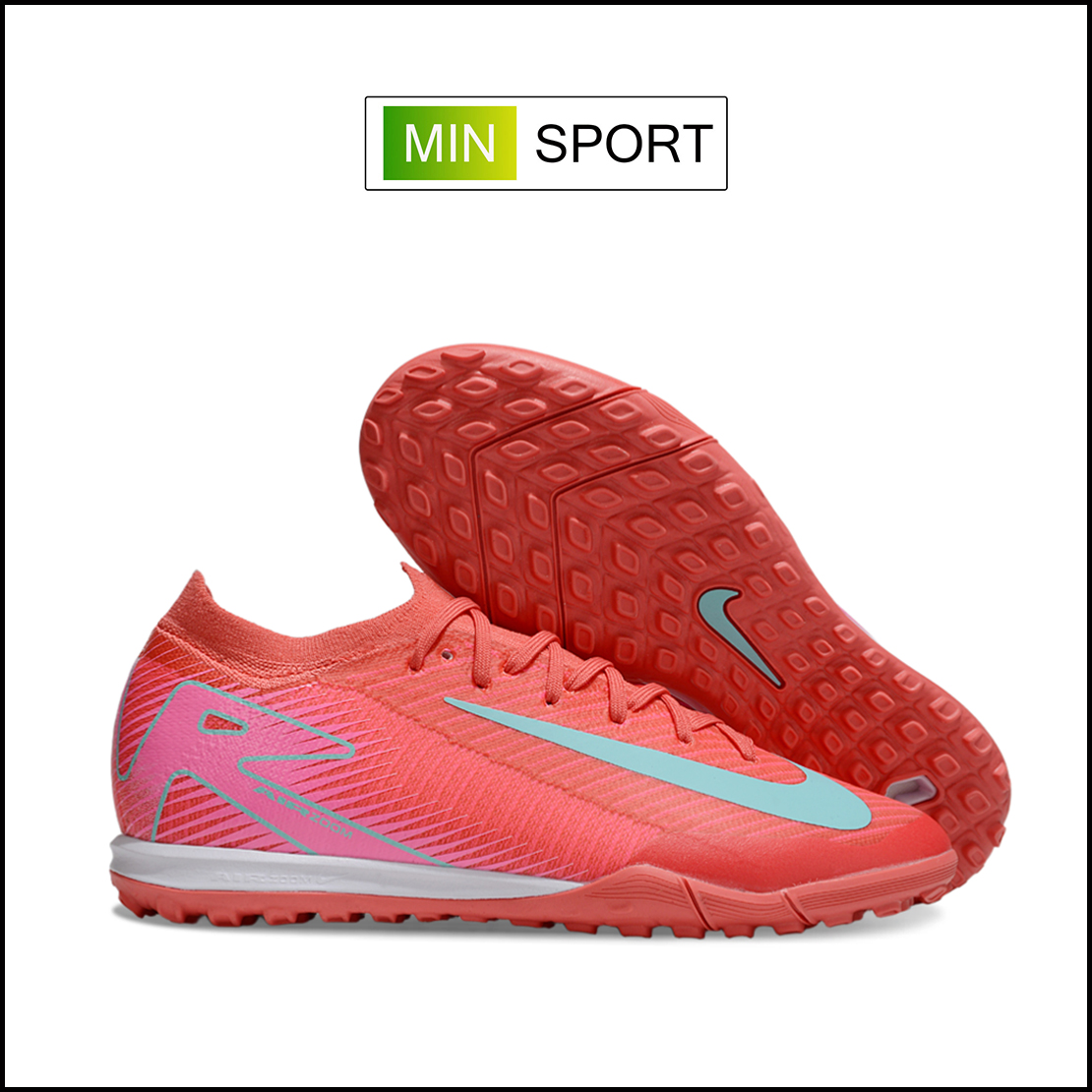 Giày Bóng Đá Nike Mercurial Vapor 16 Pro Đỏ Vạch Xanh Biển Cổ Lửng HQ TF