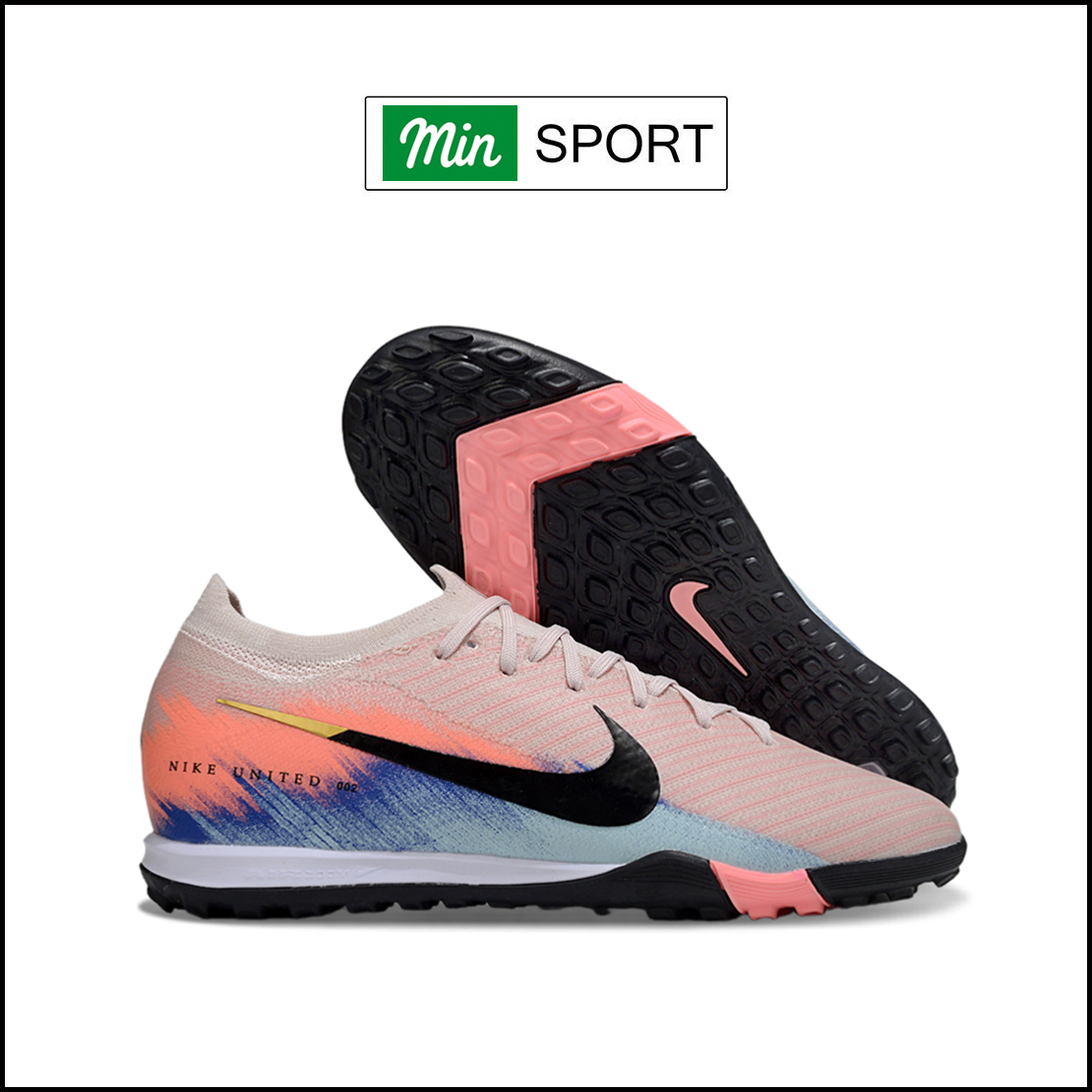 Giày Bóng Đá Nike Mercurial Vapor 16 Pro Cam Nhạt Xanh Biển Cổ Lửng HQ TF