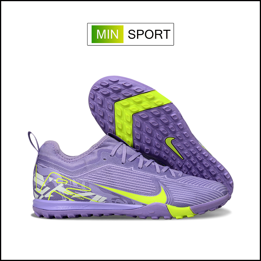 Giày Bóng Đá Nike Mercurial Vapor 16 Pro 2025 Tím Vạch Xanh Lá Cổ Lửng HQ TF