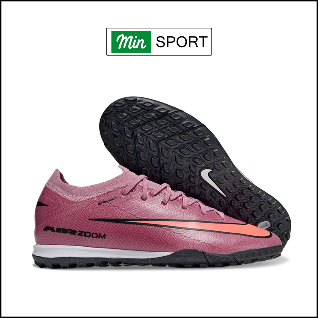 Giày Bóng Đá Nike Mercurial Vapor 16 Pro Hồng Tím Vạch Đỏ Cổ Lửng HQ TF