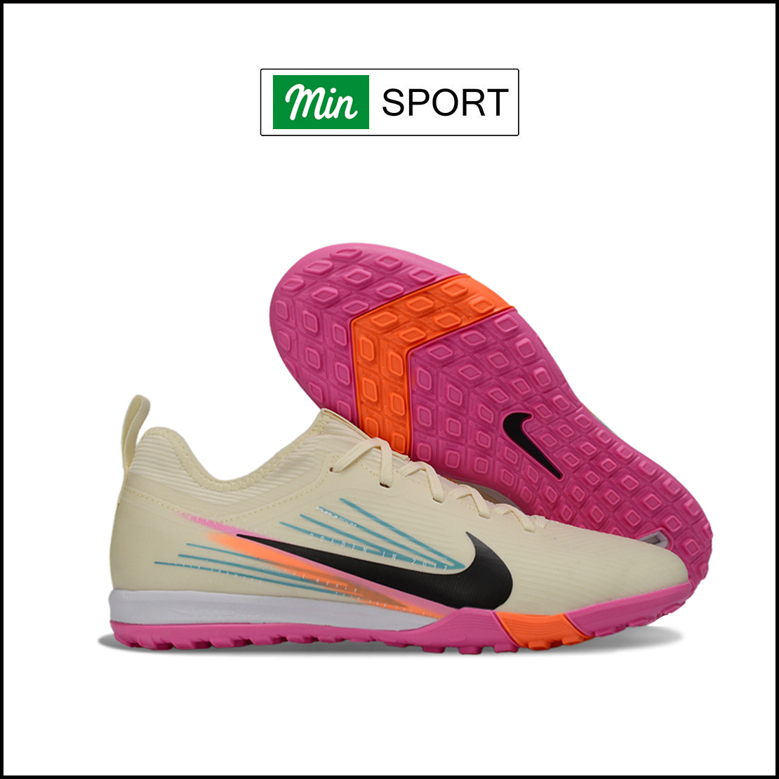 Giày Bóng Đá Nike Mercurial Vapor 16 Pro V2 SK Vàng Đế Hồng Cổ Lửng TF