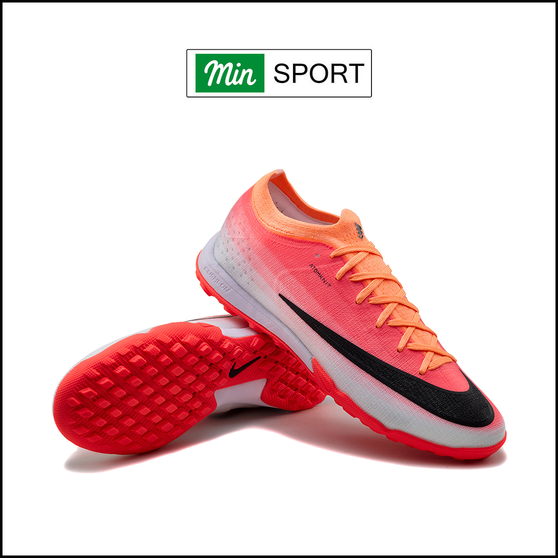 Giày Bóng Đá Nike Mercurial Vapor 17 Elite Cam Đỏ Trắng Vạch Đen Cổ Lửng TF