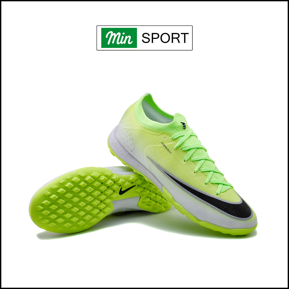 Giày Bóng Đá Nike Mercurial Vapor 17 Elite Xanh Lá Trắng Vạch Đen Cổ Lửng TF