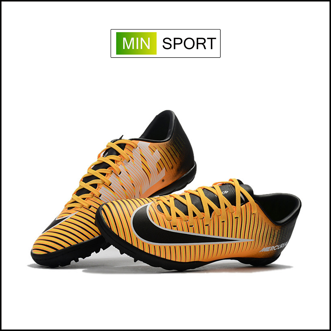 Giày Bóng Đá Nike Mercurial Vic 6 Vàng Vạch Đen TF
