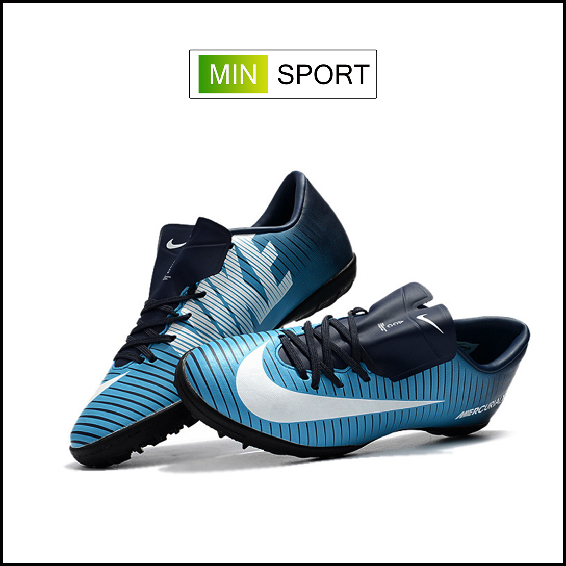 Giày Bóng Đá Nike Mercurial Vic 6 Xanh Đậm Đen TF