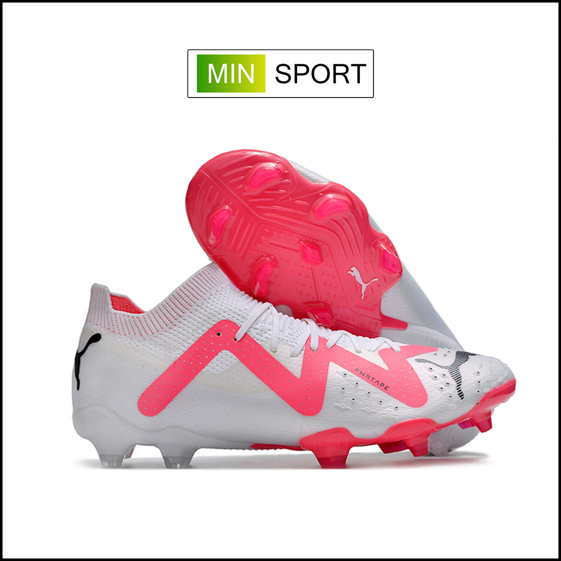 Giày Bóng Đá Puma Future Ultimate Trắng Hồng Cổ Lửng FG